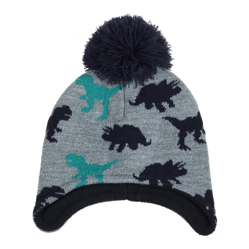 Mens Hats |  Fair Isle Winter Pom Pom Beanie Accessories DARK GREY