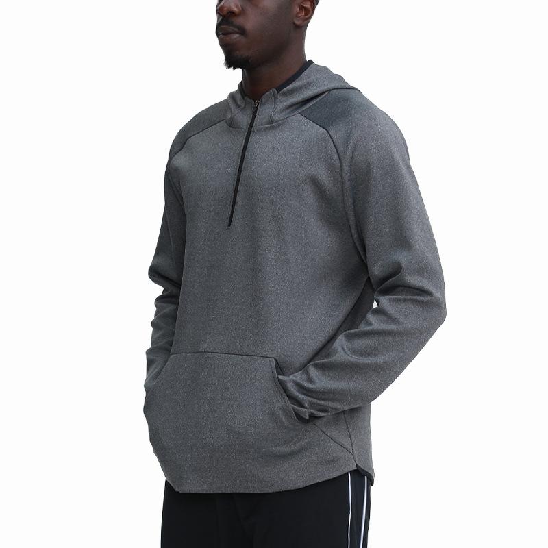 Mens Hoodies & Sweatshirts |  Rad/Cal Hooded Half-Zip Clothing Desert Dust