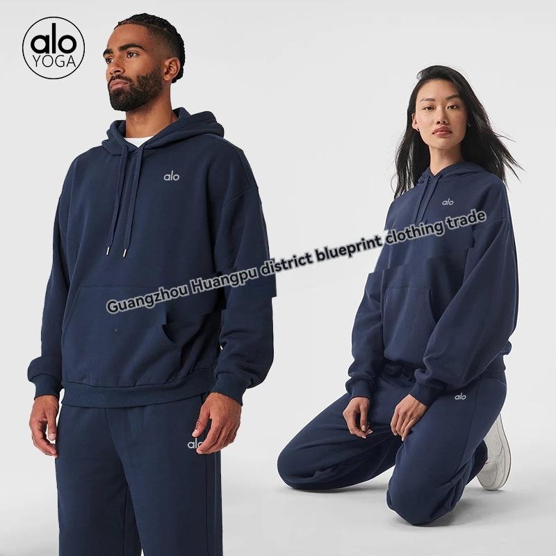 Mens Hoodies & Sweatshirts |  Suede Logo Hoodie Clothing Club Navy