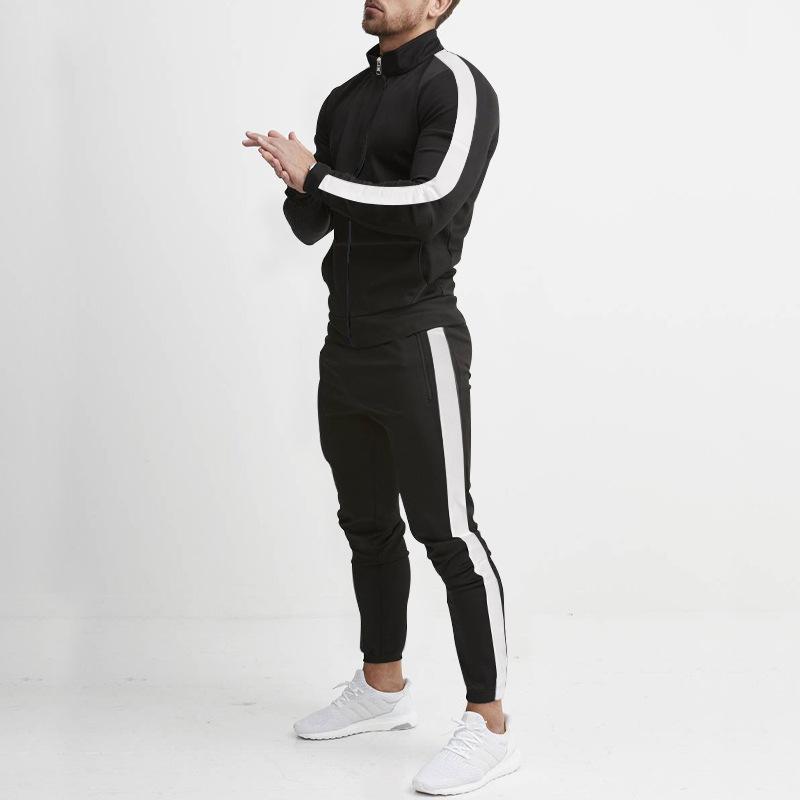 Mens Jackets & Outerwear |  Iconic T7 Track Jacket Big & Tall Clothing Black-White