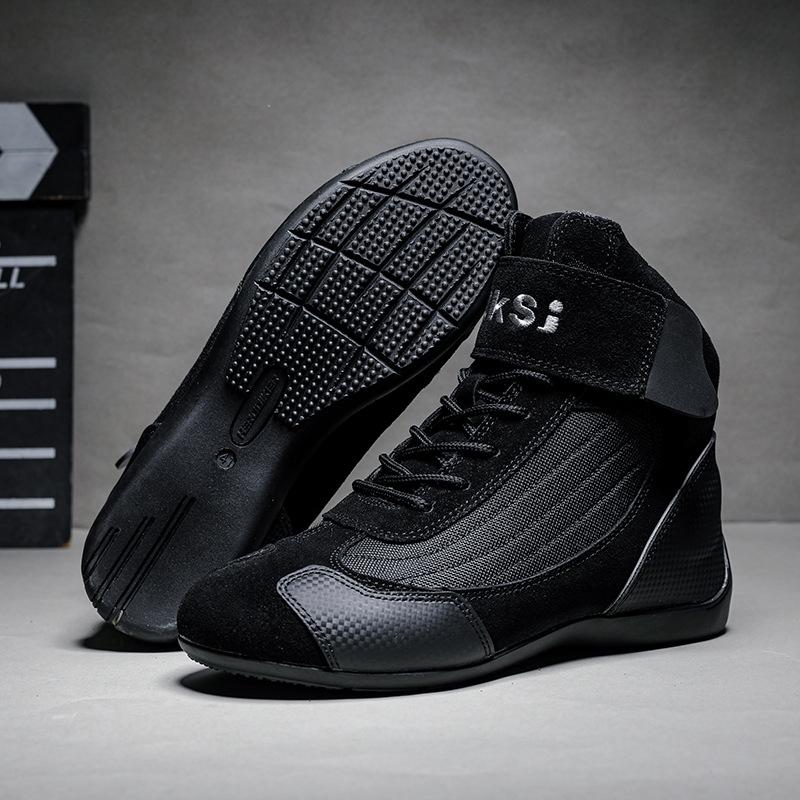 Mens Motorsport |  Sarah Dickson M Motorsport Future Cat Mid Sneakers Mens Black-Cool Cobalt