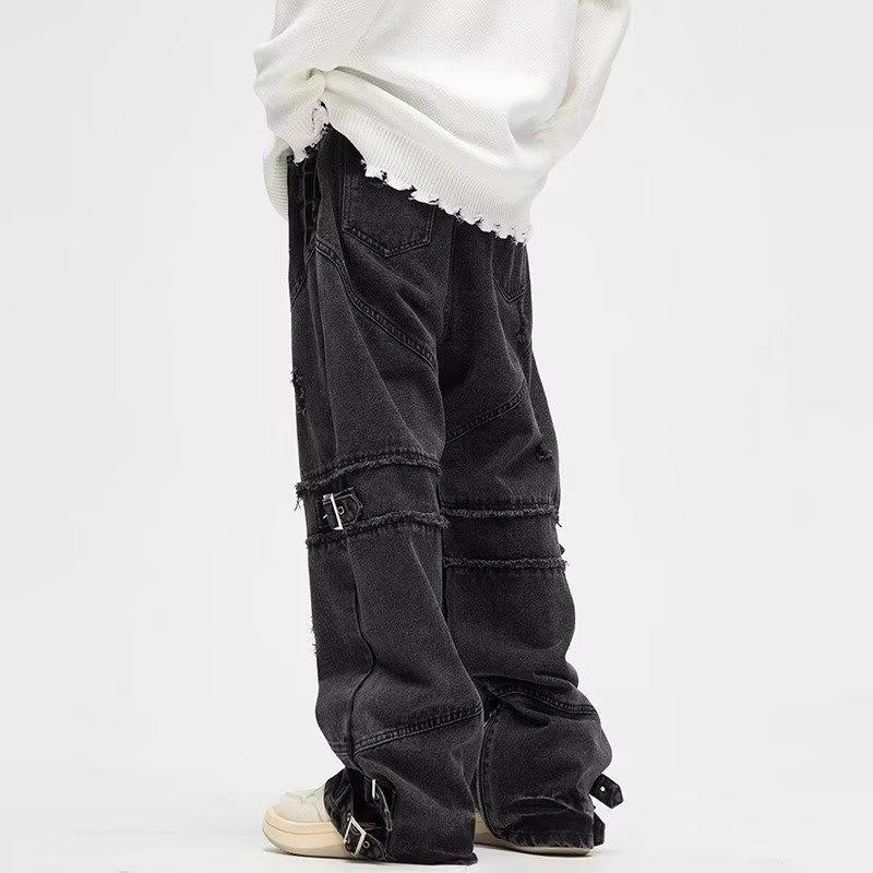 Mens Pants |  A$Ap Rocky X Knee Pad Pants Clothing Black-Denim