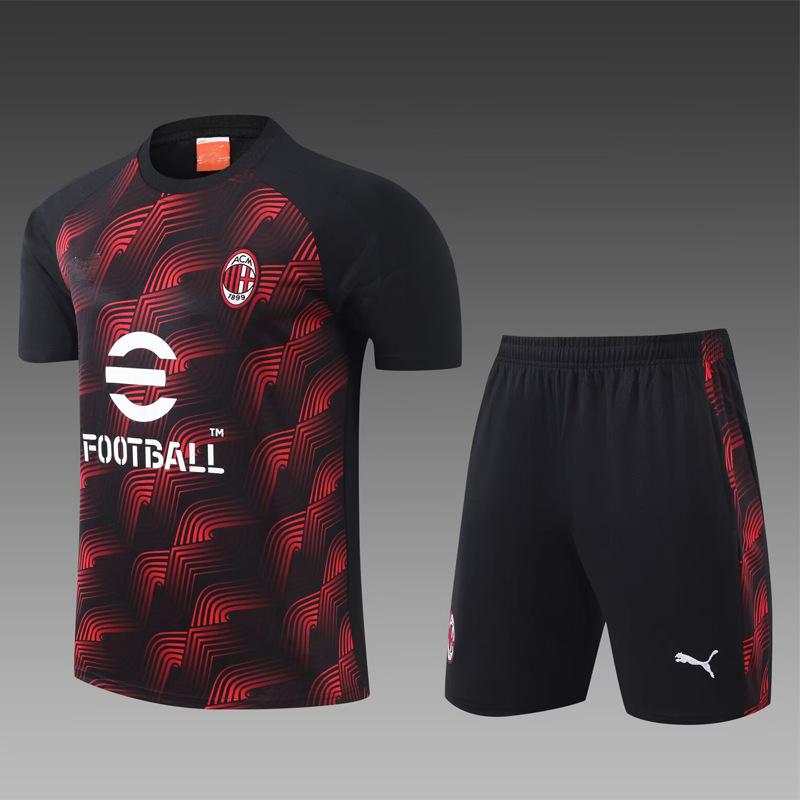 Mens T-Shirts & Tops |  Ac Milan Prematch Jersey Clothing For All Time Red-Black