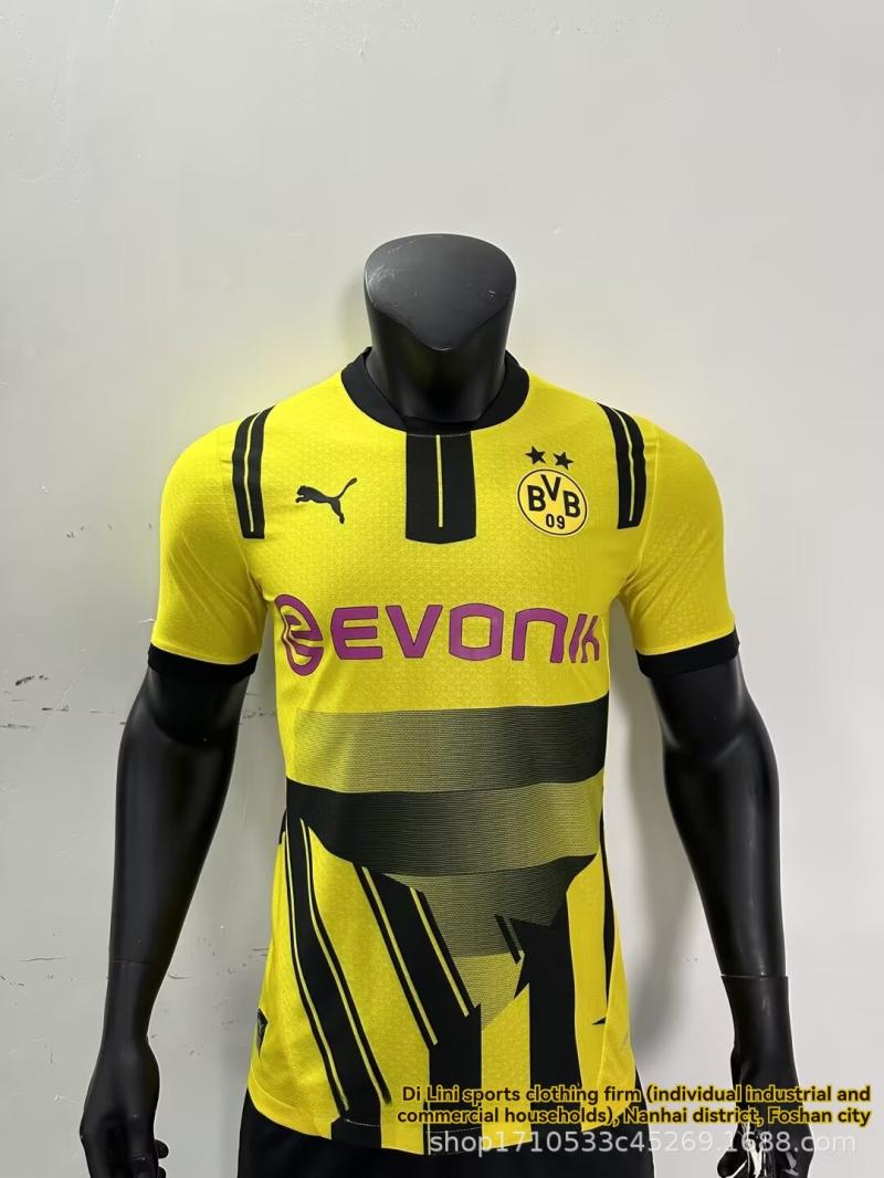 Mens T-Shirts & Tops |  Borussia Dortmund 24/25 Cup Replica Soccer Jersey Clothing Faster Yellow-Black