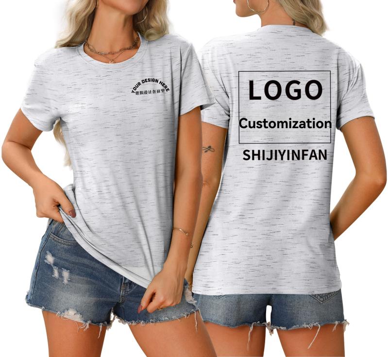 Womens T-Shirts & Tops |  Essentials Small Logo Tee Clothing Light Gray Heather