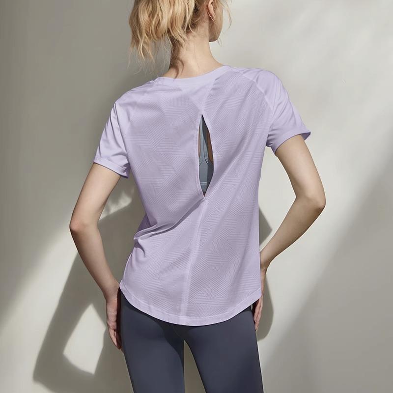 Womens T-Shirts & Tops |  Yona Jersey Clothing Pale Plum